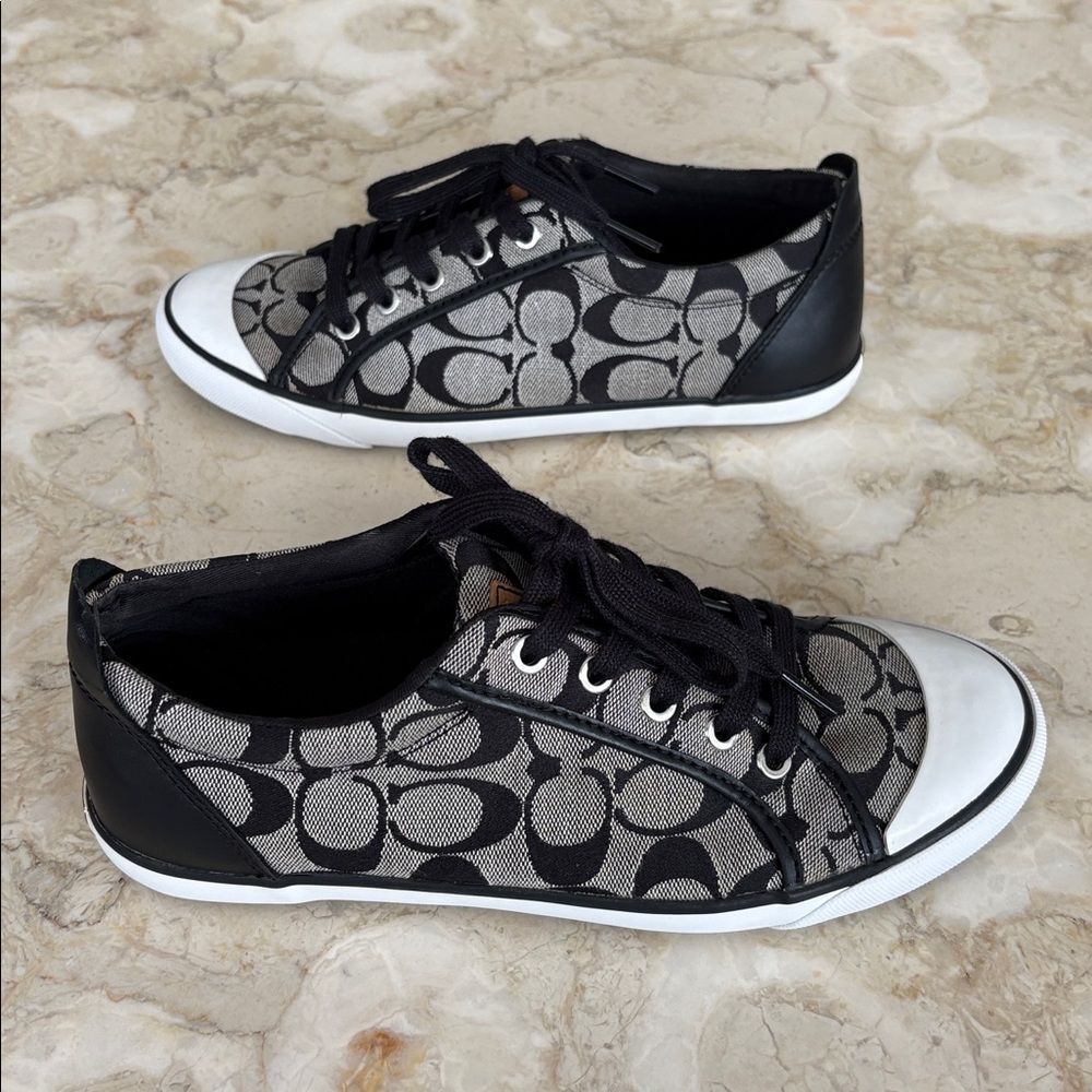 Coach Barrett Signature C Jacquard & Leather Sneakers - size 9B - Picture 5 of 12